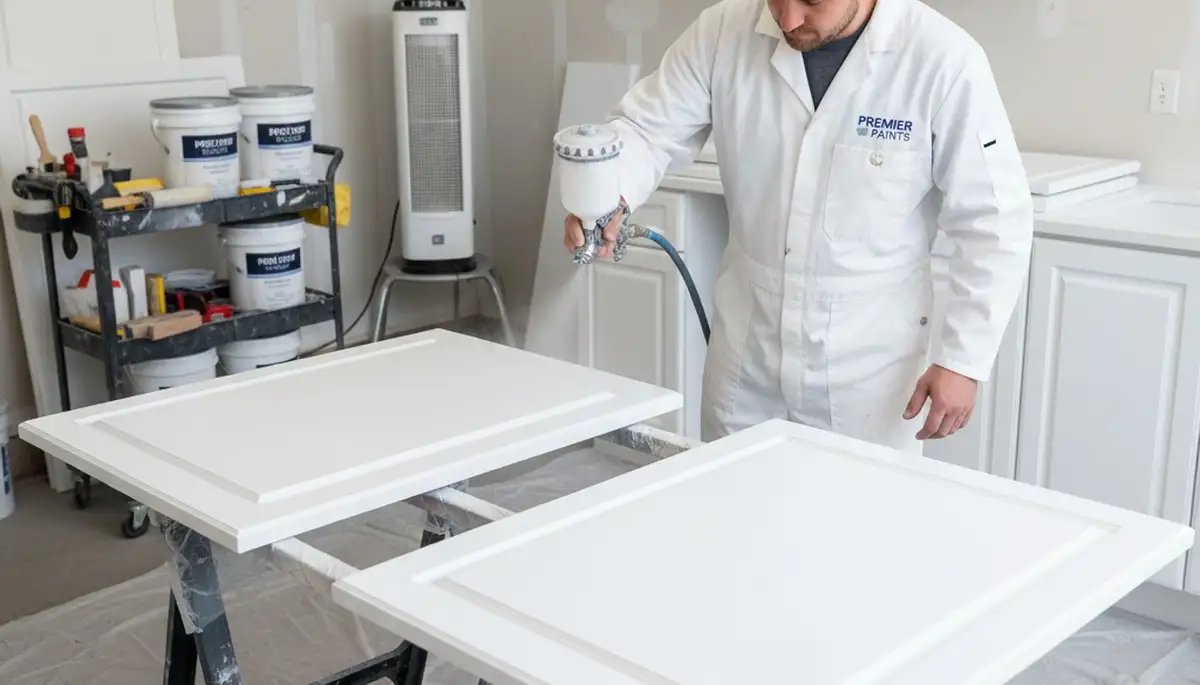 Professional cabinet painting in Austin, TX with durable finishes for modern kitchen refinishing