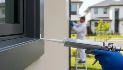 Professional caulking and sealing on home exterior in Austin, TX by local painting experts