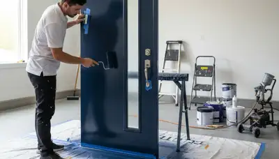 Professional door painting and refinishing in Austin, TX for durable, sun-resistant exterior finishes