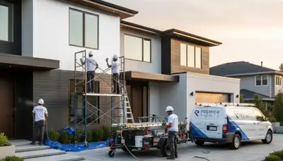 Professional exterior house painters in Austin, TX applying durable paint for lasting home protection