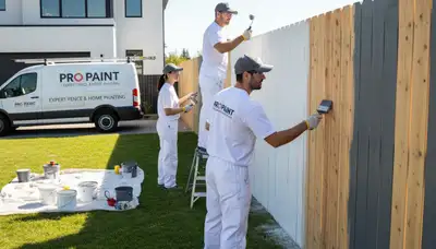 Professional fence painting in Austin, TX with durable exterior finishes for lasting curb appeal
