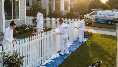 Professional fence painting service in Austin, TX with weather-resistant exterior finishes