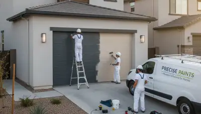 Professional garage door painting in Austin TX boosting curb appeal with durable exterior finishes