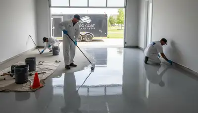 Professional garage floor epoxy coating in Austin TX for durable, polished home garage surfaces