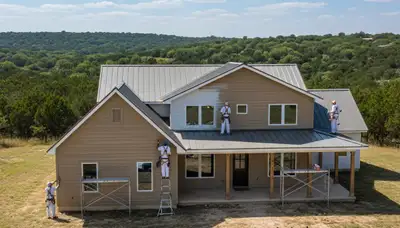 Exterior house painting in Austin, TX for a professional residential painting service