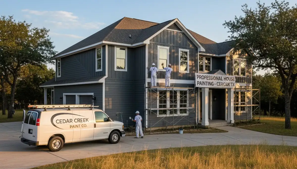 Austin, TX exterior house painting service by professional residential painters