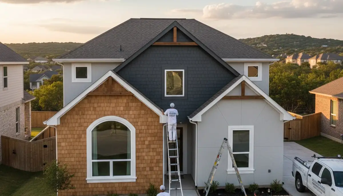 Professional exterior house painting in Austin TX by local residential painters