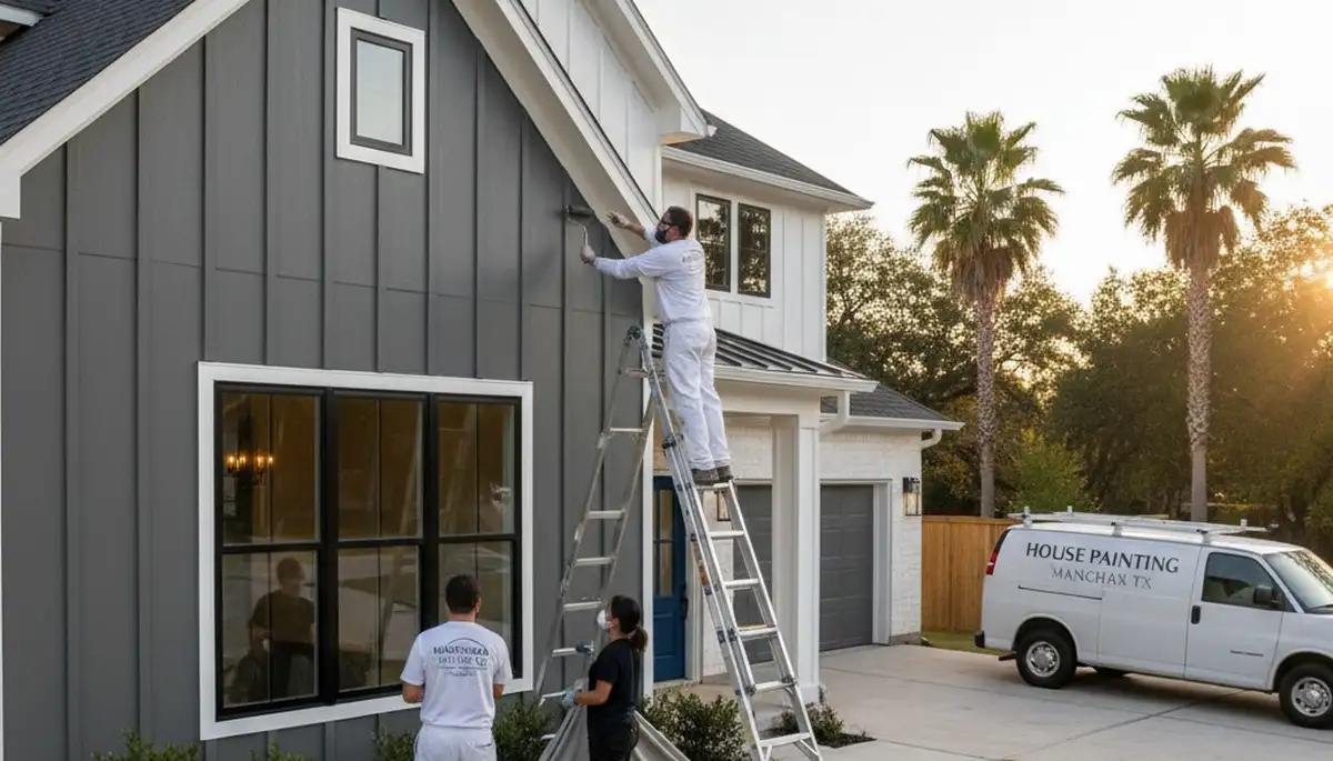 Austin, TX exterior house painting service by professional painters for homes and siding