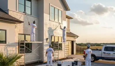 Professional exterior house painters improving curb appeal in Austin, TX