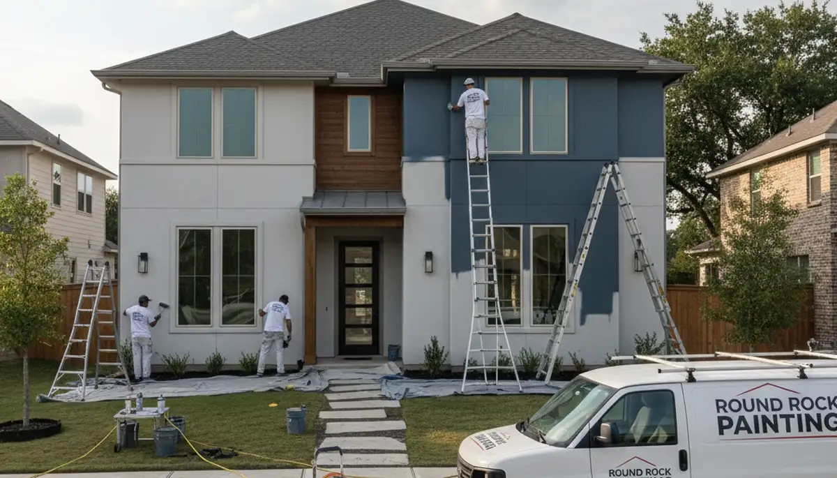 Professional exterior house painting in Austin TX by local residential painters
