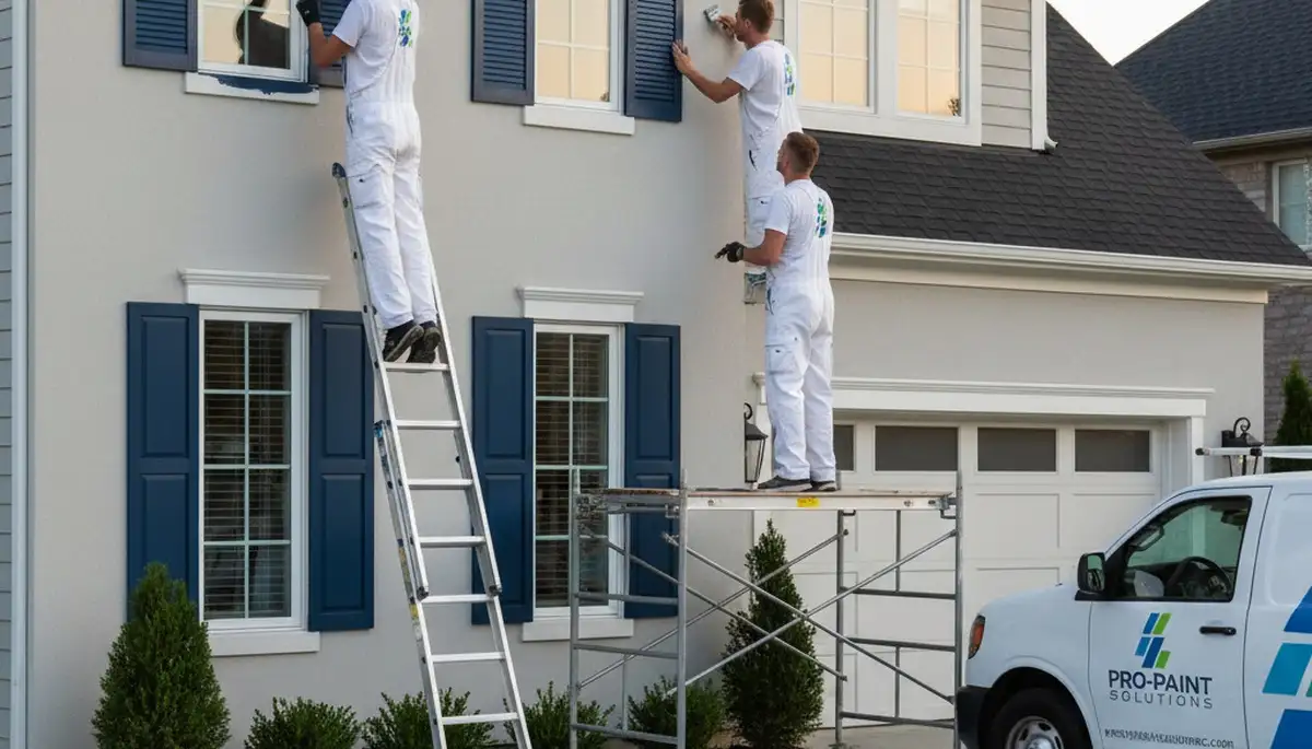 Professional shutter painting and refinishing on Austin, TX home exterior for lasting curb appeal