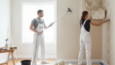 Professional wallpaper removal and wall prep by expert painters in Austin, TX